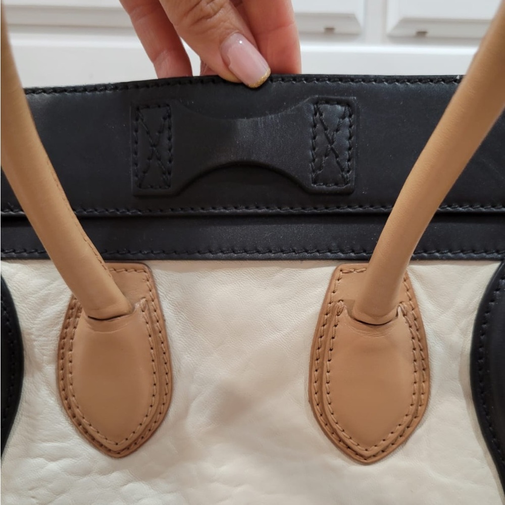 Authentic Céline Micro Luggage Tote | Tri-Color Calfskin | Designer Handbag - Picture 9 of 15